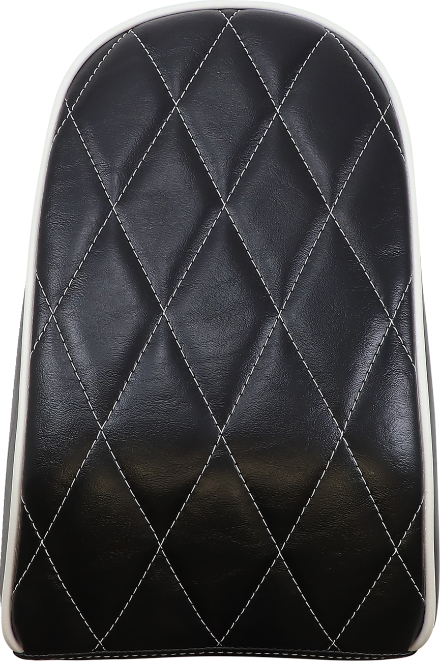 Le Pera Bare Bones Pillion Pad - Diamond - Black W/ White Stitch - FLFB/S '18-'23