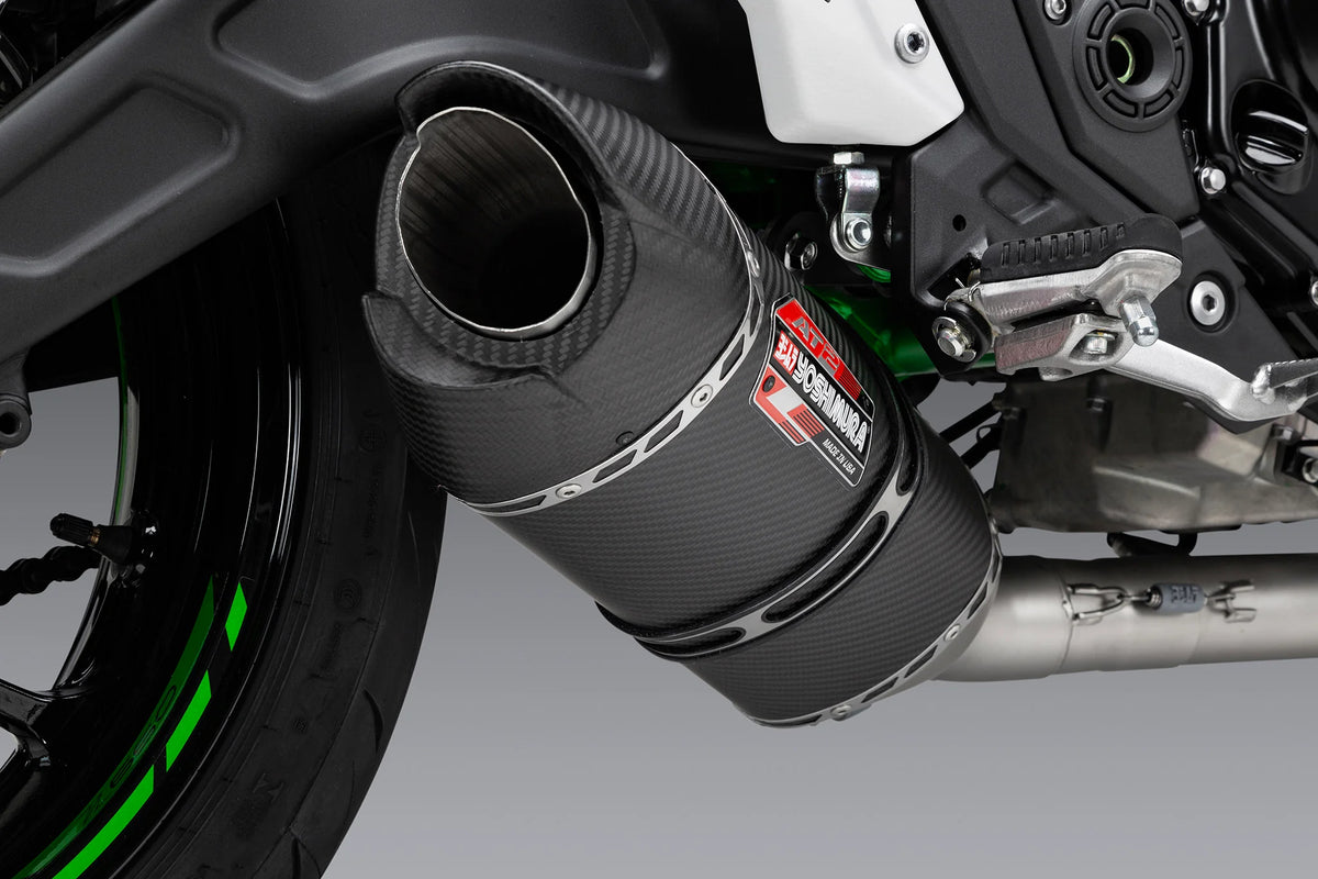 Yoshimura NINJA/Z 650 17-26 Race AT2 Stainless Full Exhaust, W/ Carbon Fiber Muffler