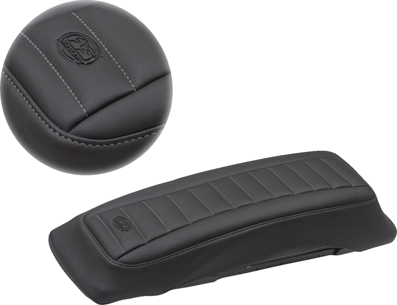 Mustang Saddlebag Lid Covers - Black/Gunmetal Gray - FL '93-'13