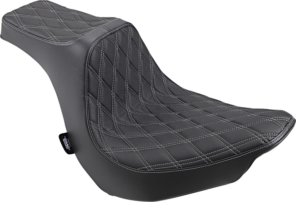 Drag Specialties Seats Predator III Seat - Double Diamond - Silver Stitching - FLFB/S '18-'25