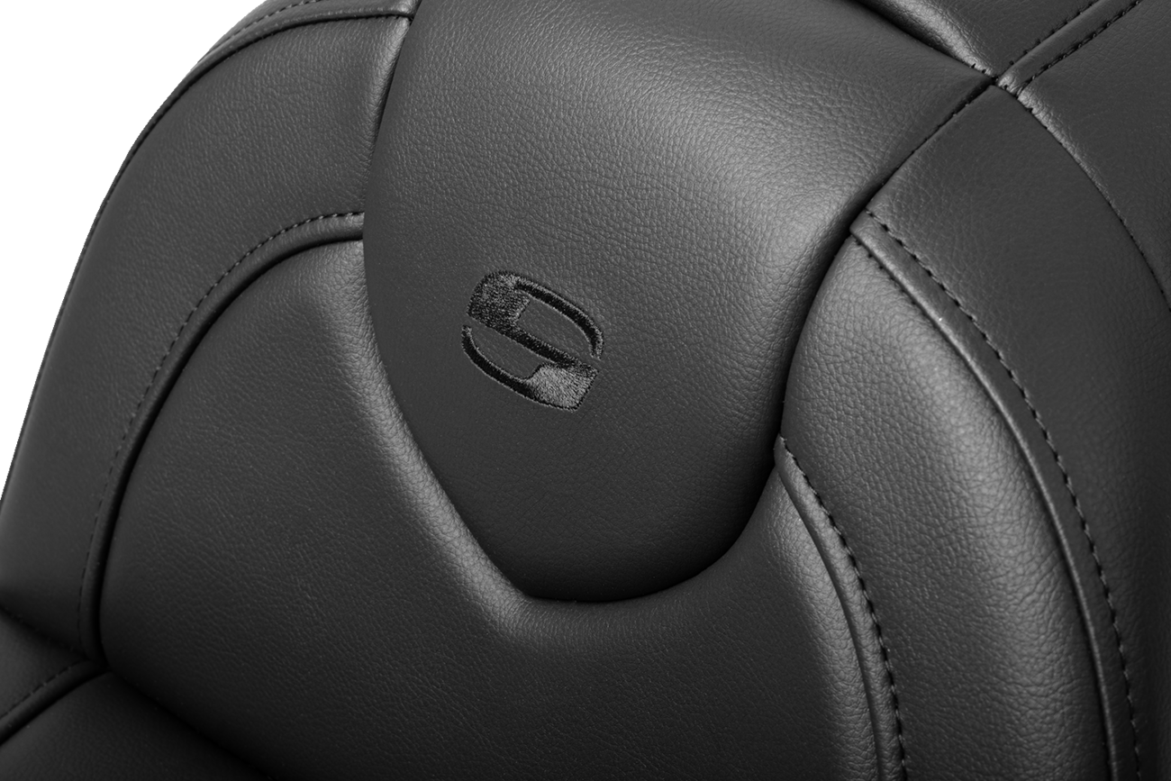 Saddlemen RoadSofa™ Seat - With Backrest - Black Stitch - FXBR/S '18-'20