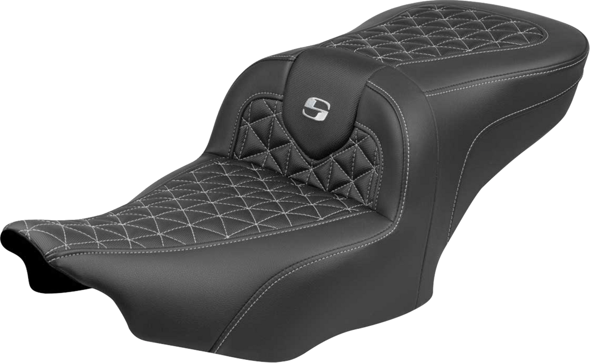 Saddlemen Roadsofa™ Seat - Without Backrest - Silver Stitch - FLH/FLT '23-'25