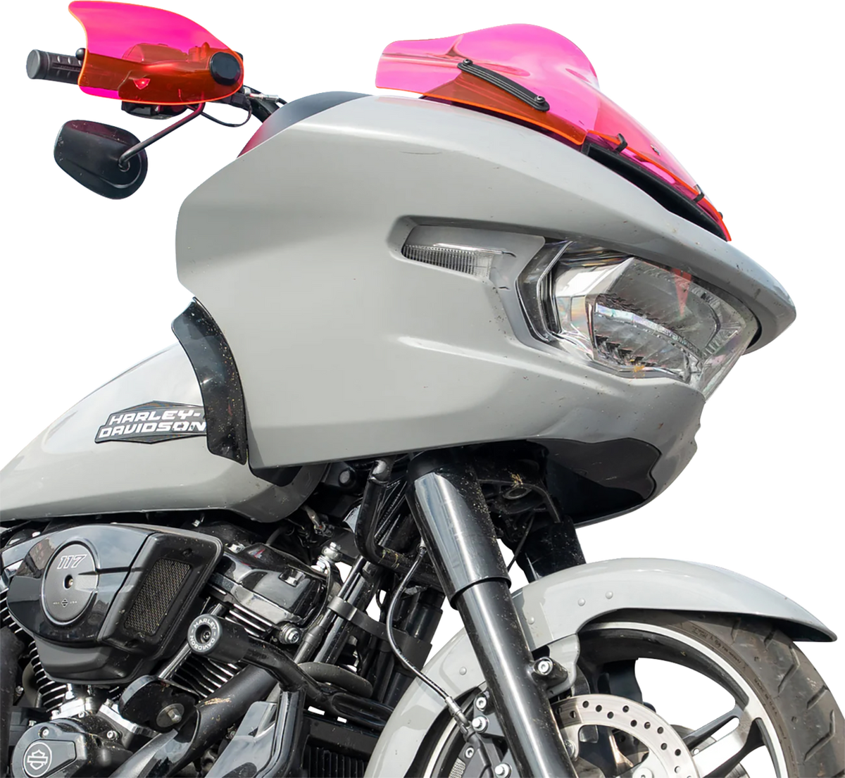 Klock Werks Flare® Handguards - Harley-Davidson Cable Clutch - Pink Ice
