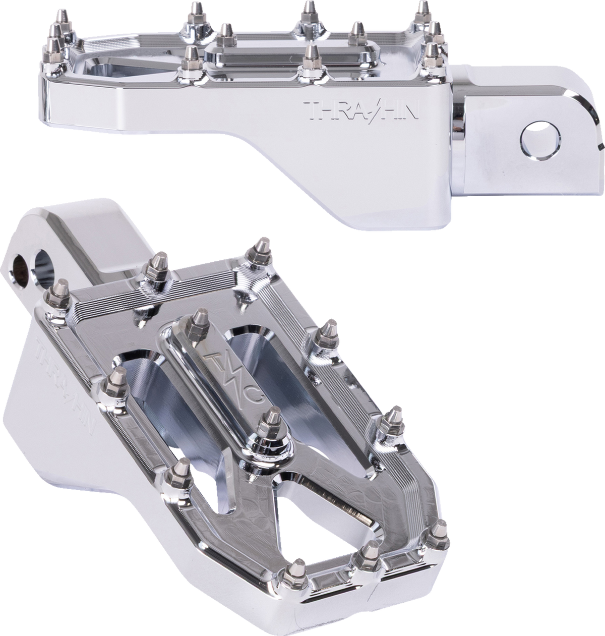 Thrashin Supply CO. Aggressor Foot Pegs - Rear - Chrome - FL/FX '18-'25