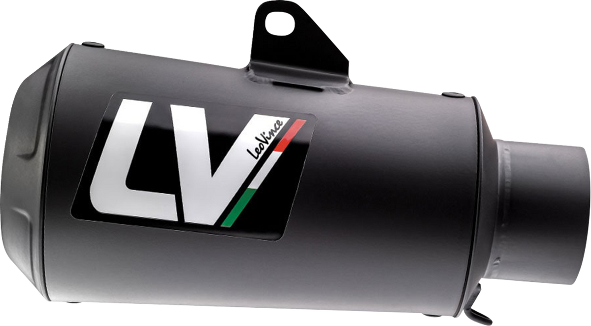 LeoVince LV-10 Slip-On Muffler - Full Black Stainless Steel - Scrambler 800
