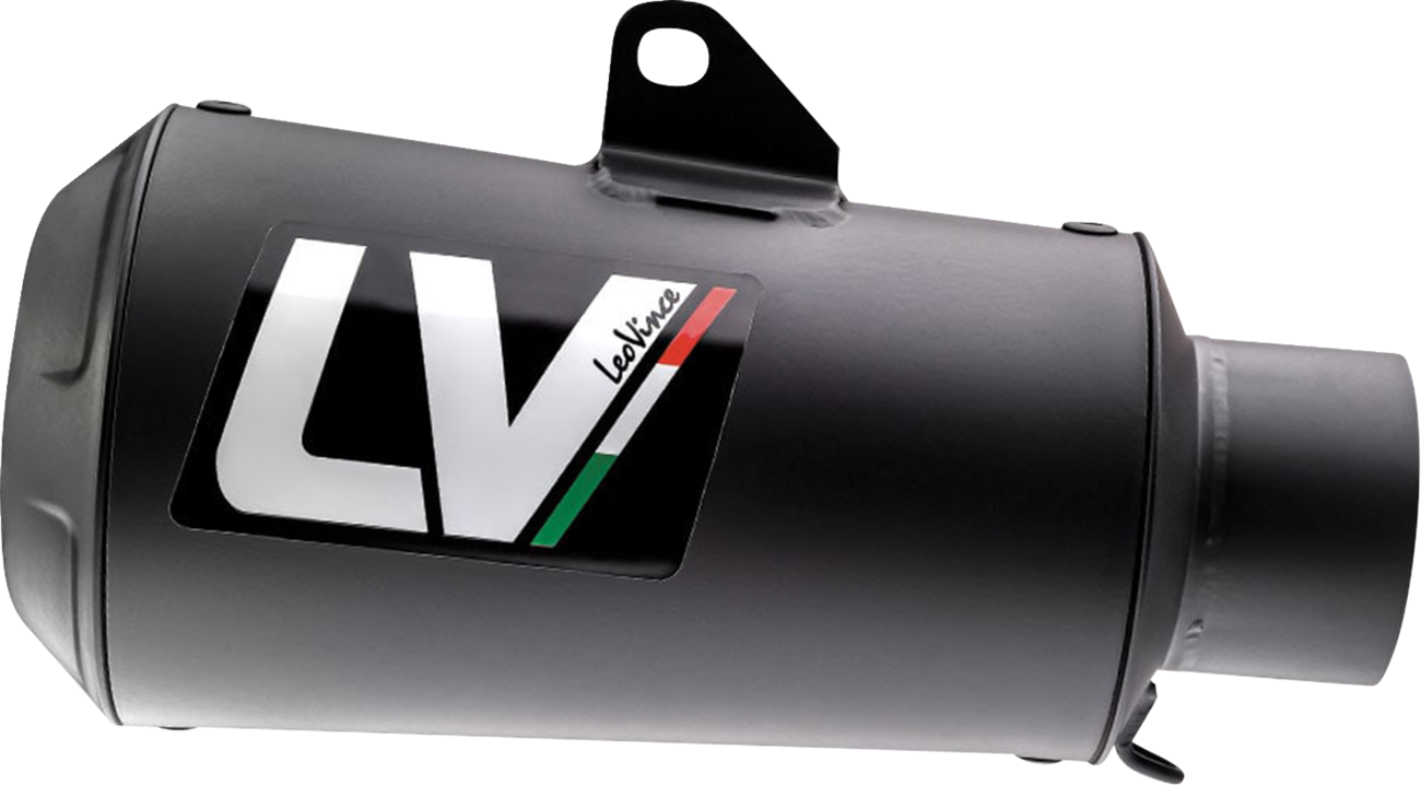 LeoVince LV-10 Slip-On Muffler - Full Black Stainless Steel - Scrambler 800
