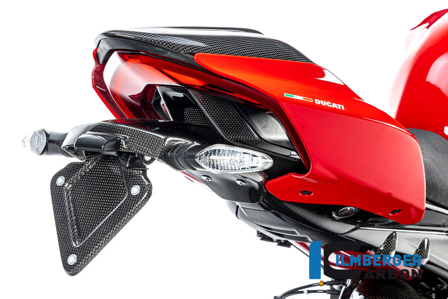 Ilmberger Carbon License Plate Holder Short Streetfighter V2 / V4 Ducati Panigale V4 / V4 S / V4 R - Gloss