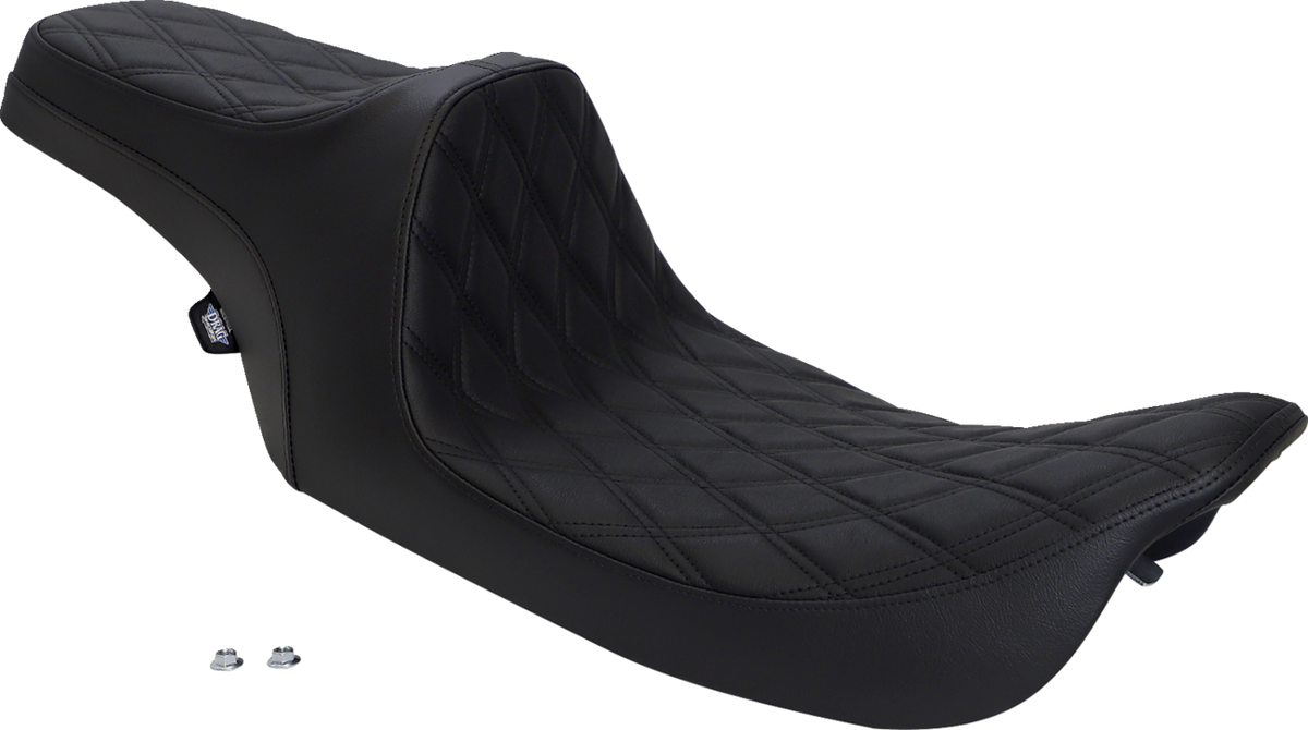Drag Specialties Seats Predator III Seat - Double Diamond - Black Stitched - FLHR/FLHX '99-'07