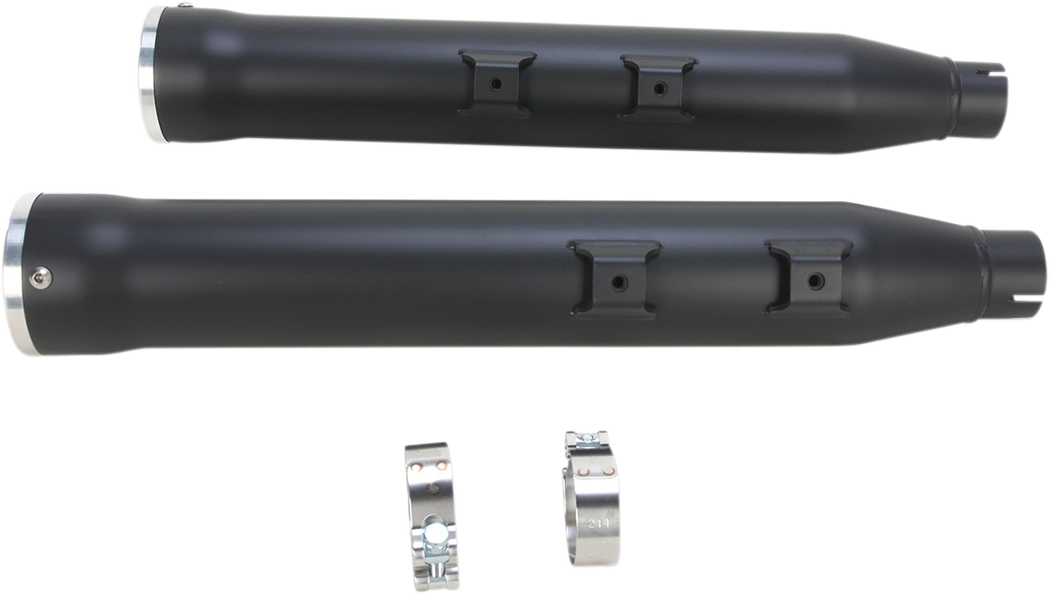 Cobra Slip-On Mufflers With Race Pro Tips - 3" - Black - '07-'17 FLSTN/FLSTSB/FLSS/FLSTFBS