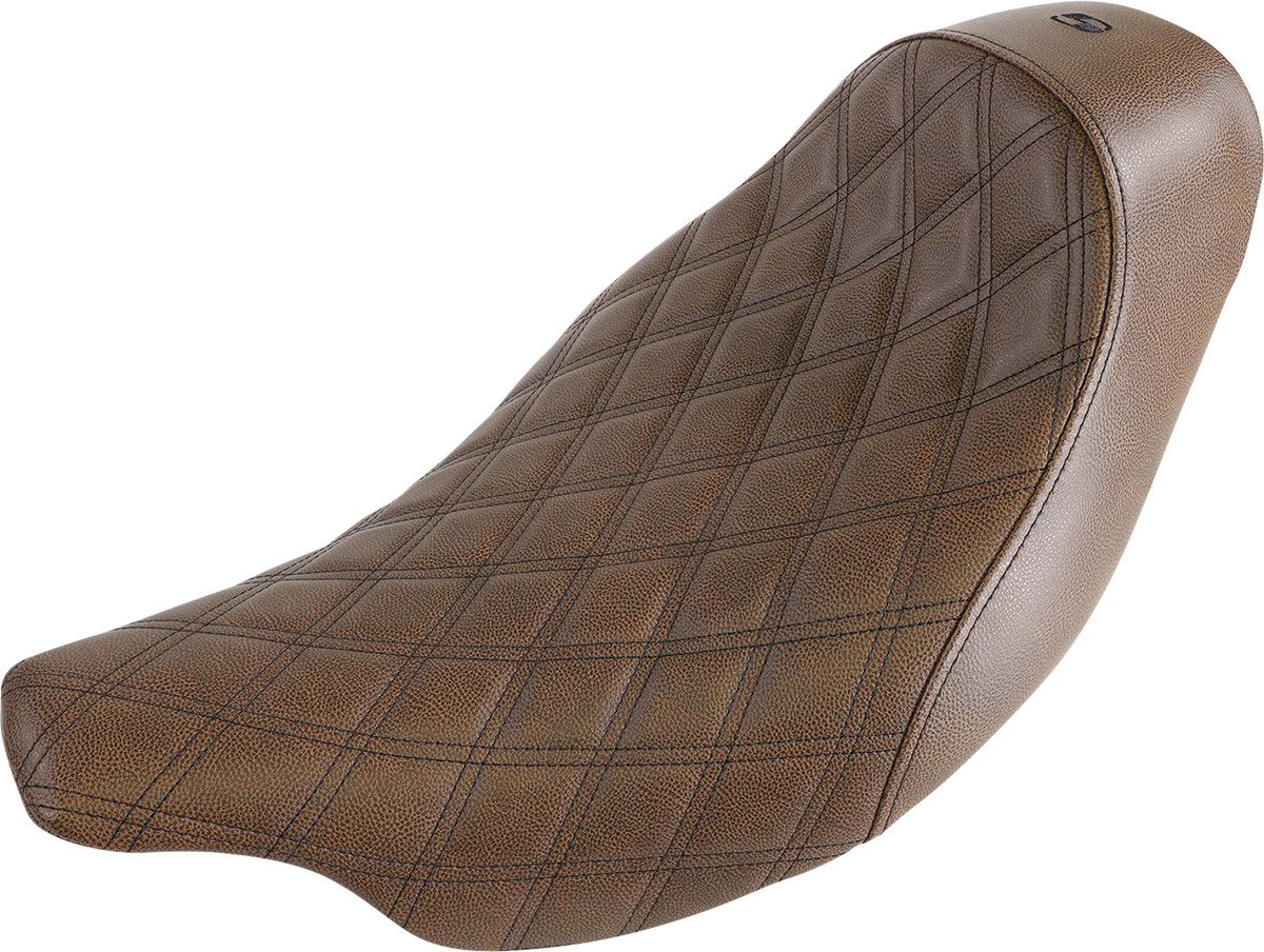 Saddlemen Renegade™ Solo Seat - Lattice Stitched - Brown - FL '08-'24