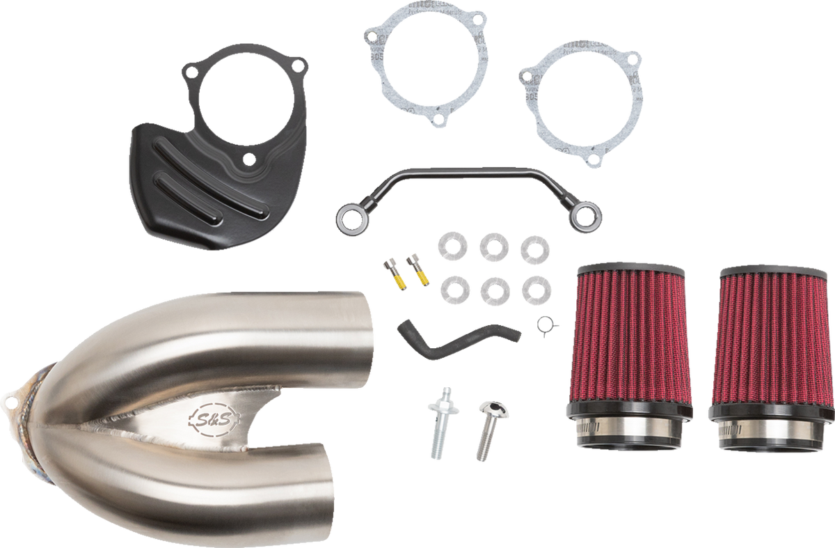S&amp;S Cycle Tuned Induction Air Cleaner Kit - Stainless Steel