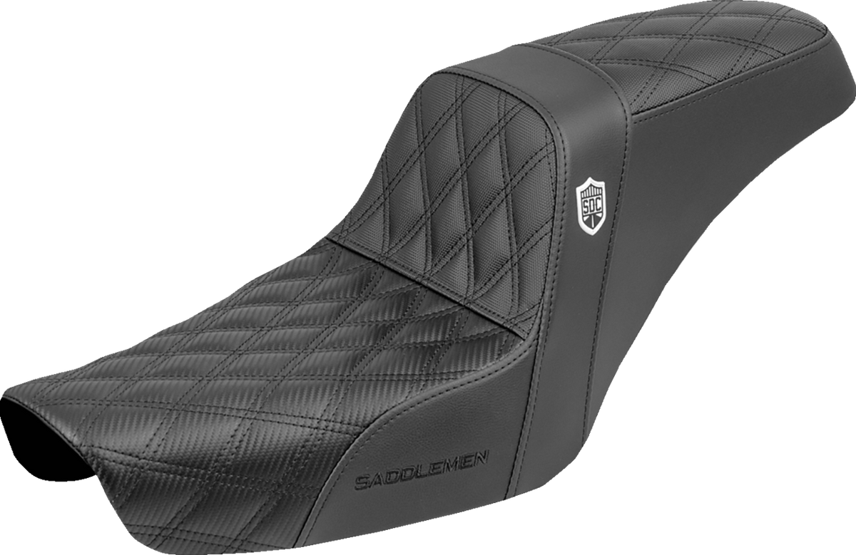 Saddlemen Step-Up Seat - Gripper - Black - Dyna '96-'03