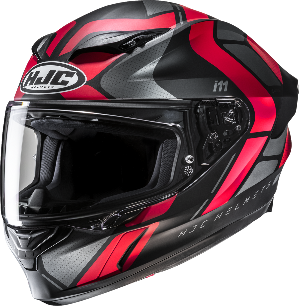 HJC I11 Plus Sub Helmet - Black / Gray / MC1SF / Matte / Red / 3XL