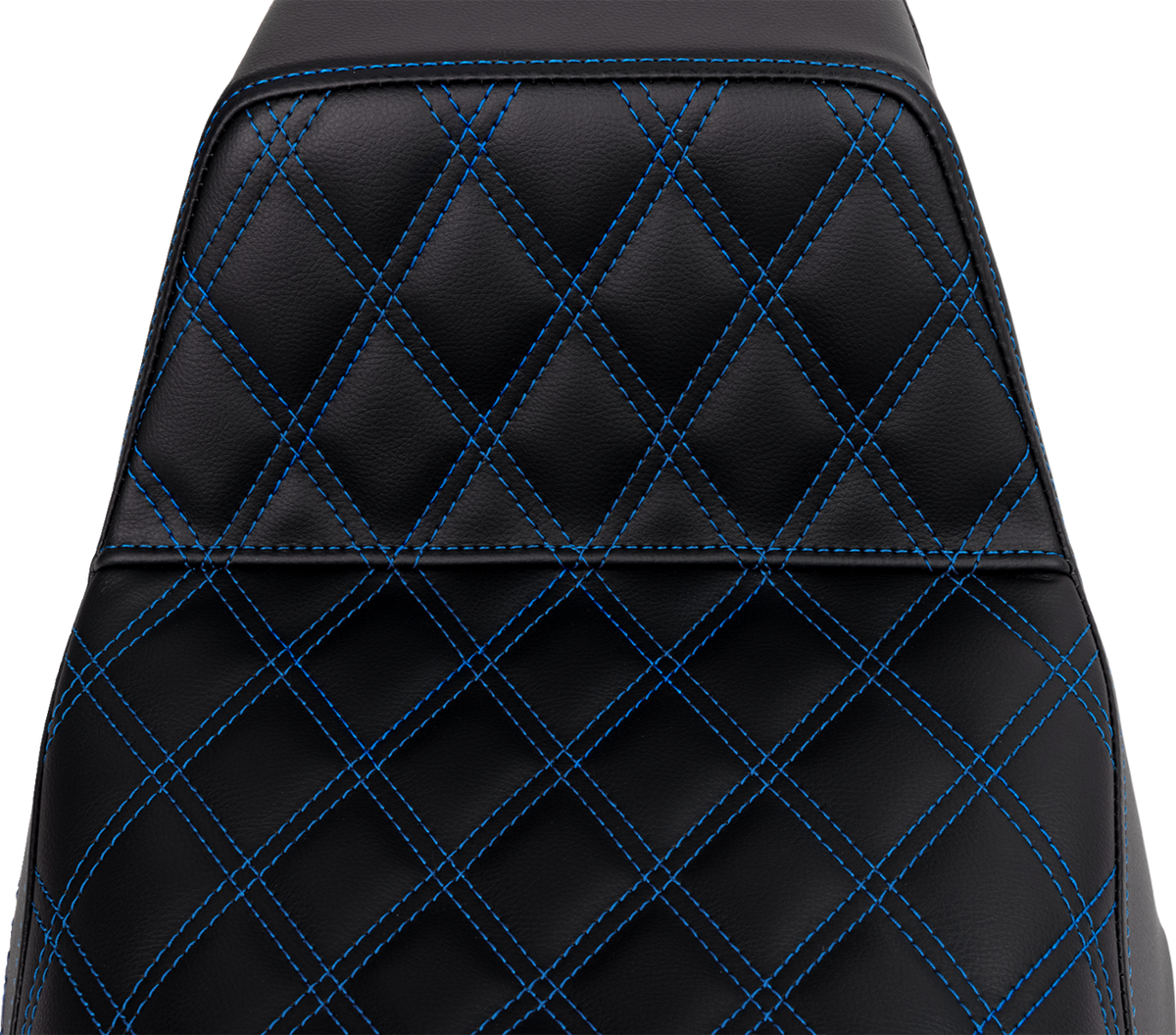 Saddlemen Step-Up Seat - Front Lattice Stitch - Blue Stitch - FLH/FLT '08-'23