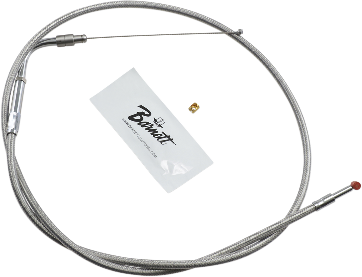 Barnett Stainless Steel Throttle Cable - +6" - '01-'15 Softail
