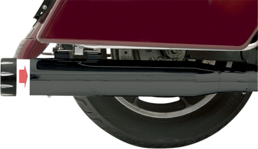 Bassani Xhaust 4" Quick Change Series Slip-On Mufflers - Black - FL '95-'16