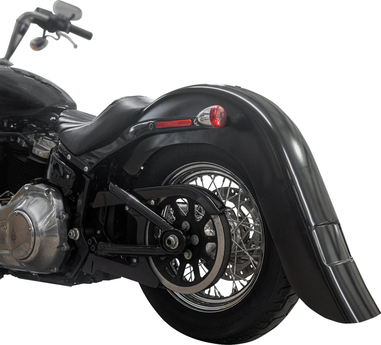 Klock Werks Benchmark Rear Fender - Vicla - Frenched - 9" Extended Rear - Black