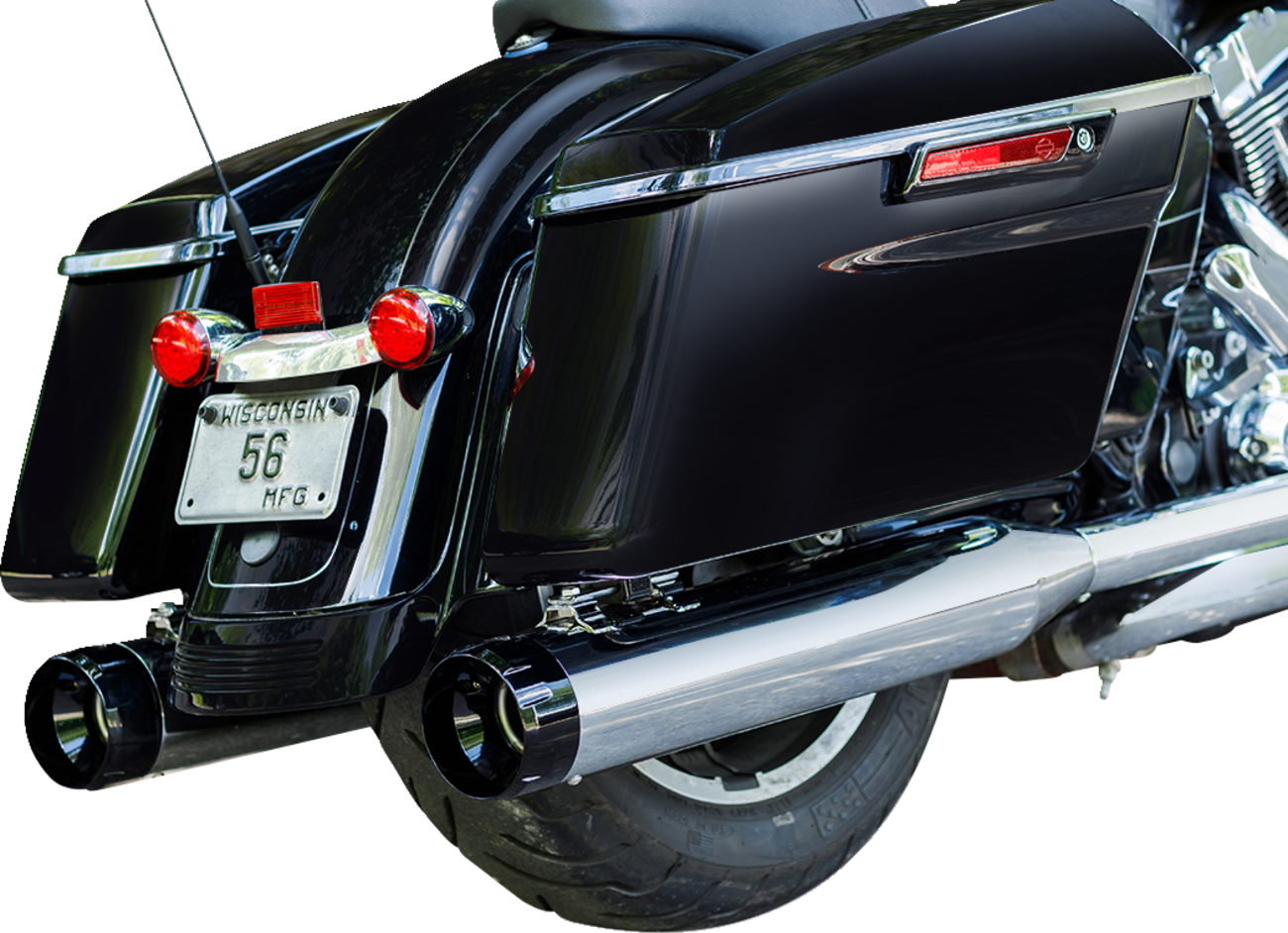S&S Cycle 4-1/2" MK45 Performance Mufflers - Black With Black Thruster