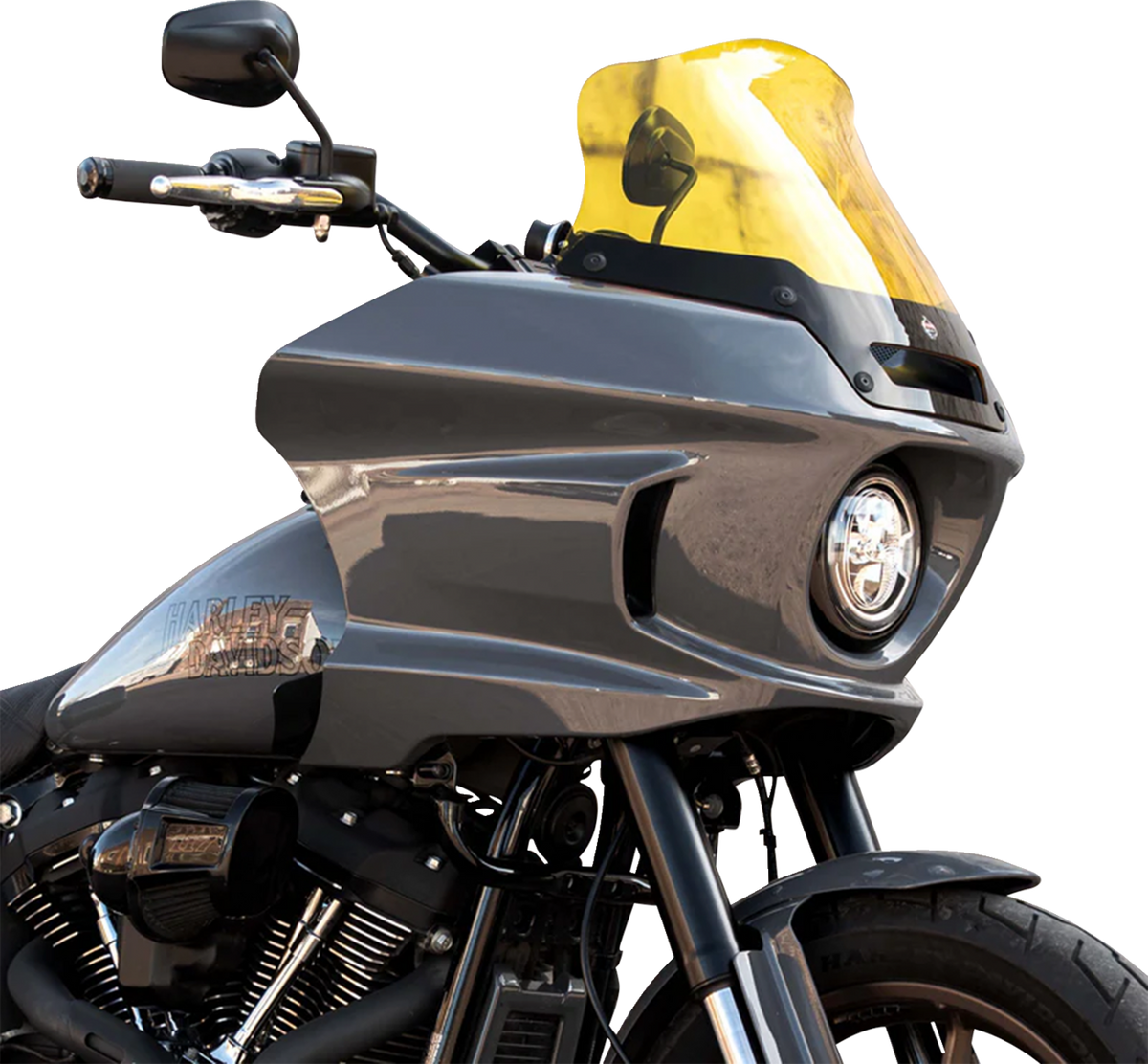 Klock Werks Kolor Flare® Windshield - 8" - Yellow - '22-'25 FXLRST