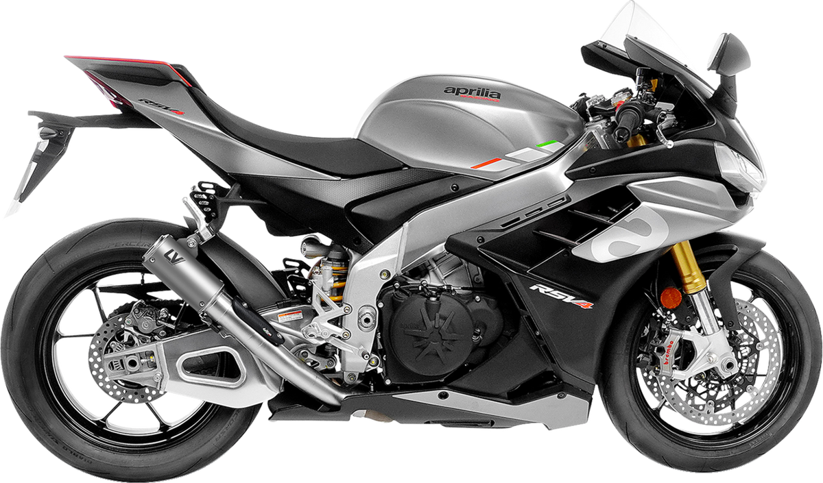 LeoVince LV Corsa S Slip-On Muffler - Titanium - Aprilia RSV4 Tuono V4