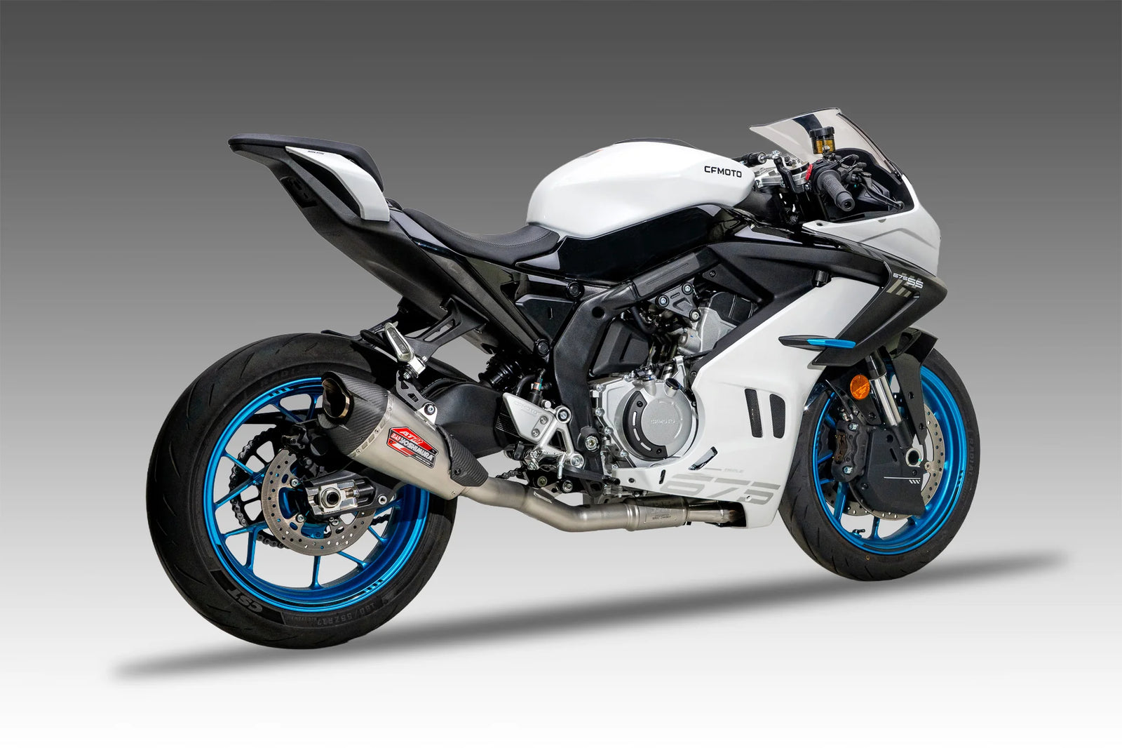 Yoshimura 675SS 25-26 AT2 Stainless Full Exhaust, W/ Stainless Muffler