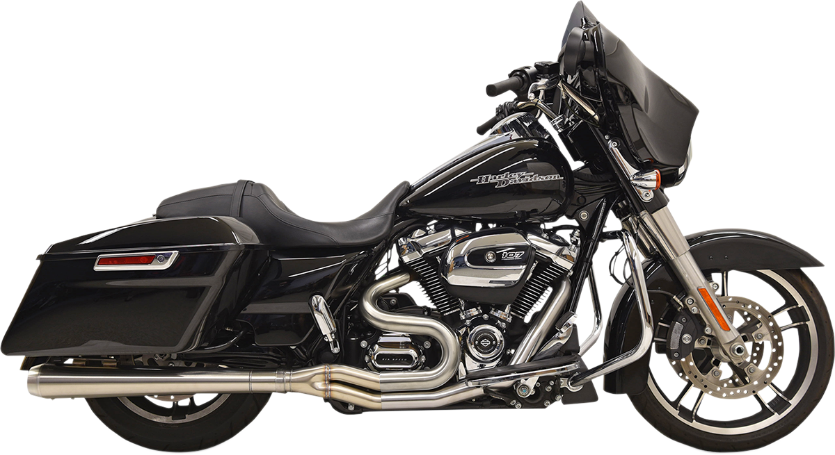 Bassani Xhaust 2:1 Exhaust - Stainless Steel - Megaphone