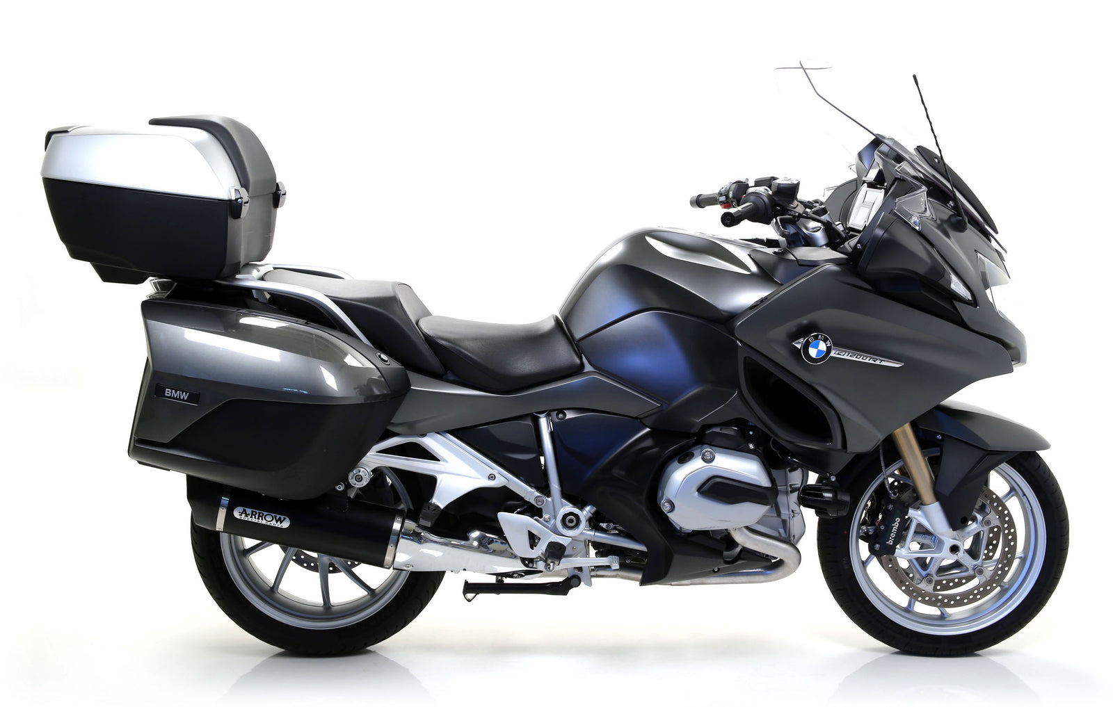 Arrow Maxi Race-Tech Aluminium Dark" Slip On With Carbon End Cap"