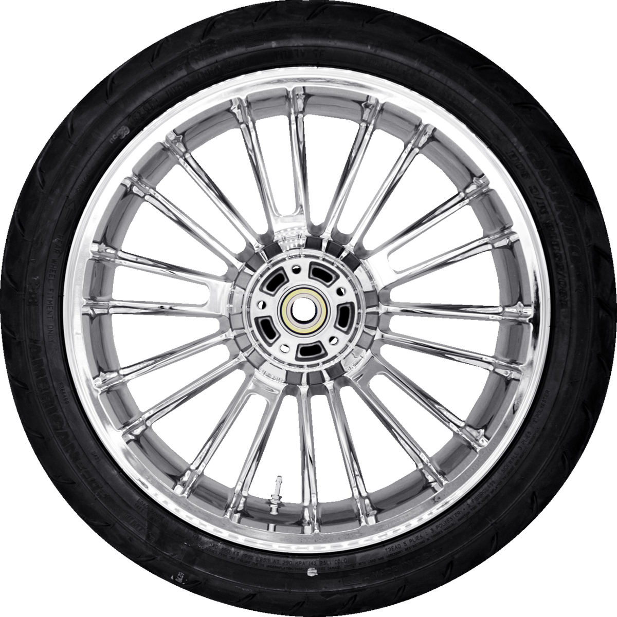 Coastal Moto Atlantic Rear Wheel - Chrome (18") | Dunlop AE2 Tire (180/55b18)