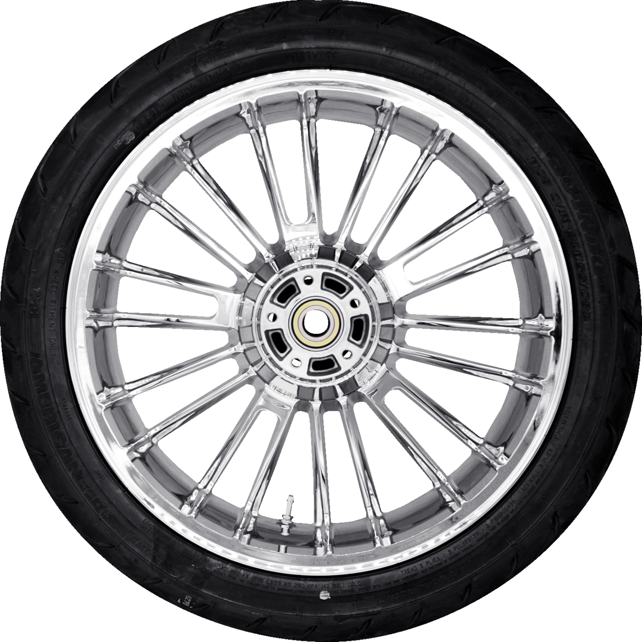 Coastal Moto Atlantic Rear Wheel - Chrome (18") | Dunlop AE2 Tire (180/55b18)