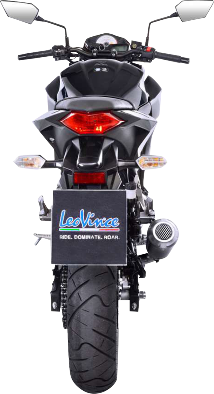 LeoVince LV-10 Slip-On Muffler - Black Stainless Steel - Ninja 300