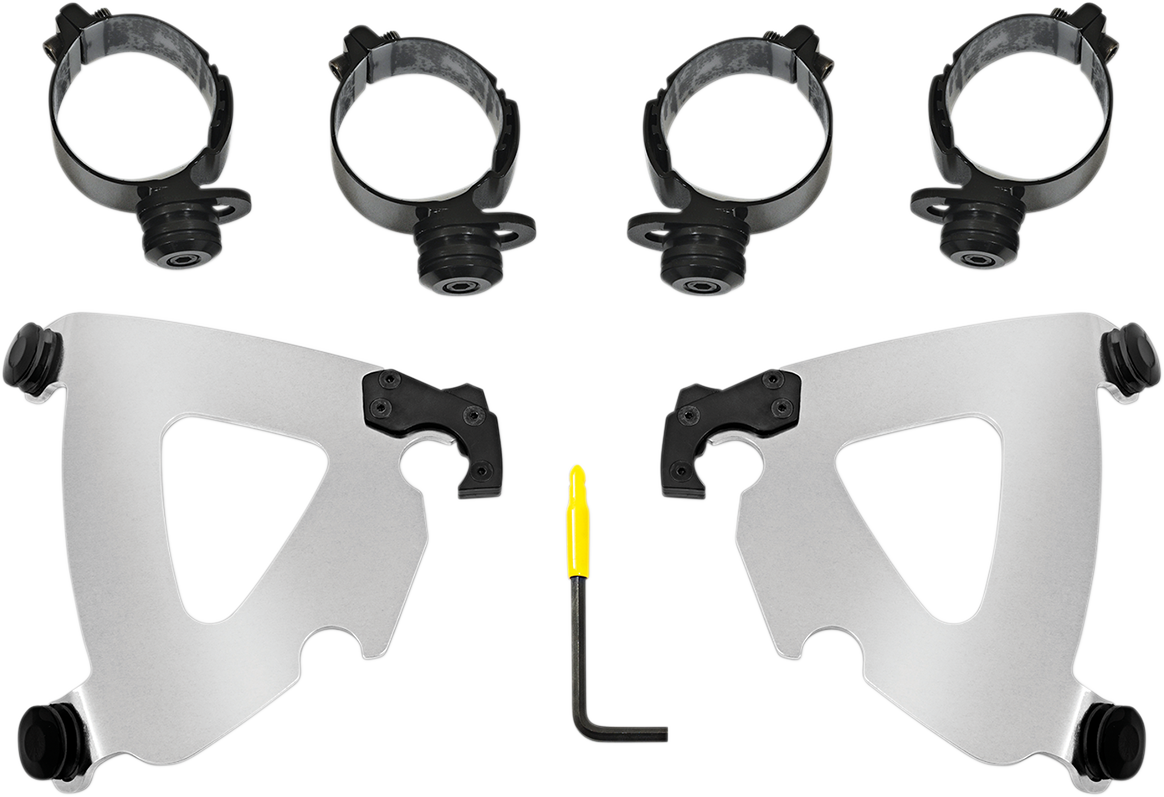 Memphis Shades Road Warrior Mounting Kit - Polished - FLSB/FXLRS