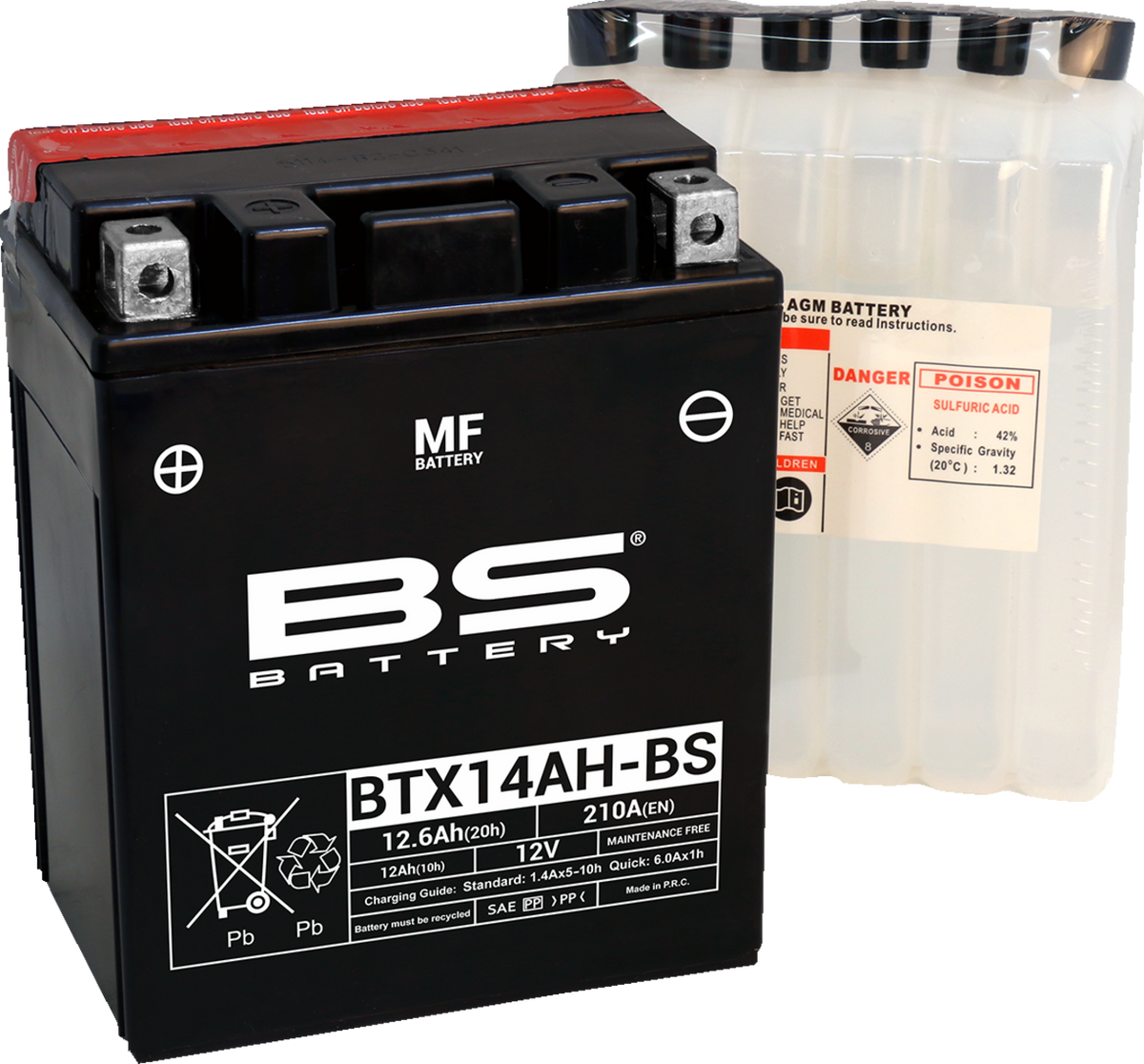 BS Battery Battery - BTX14AH-BS (YTX)