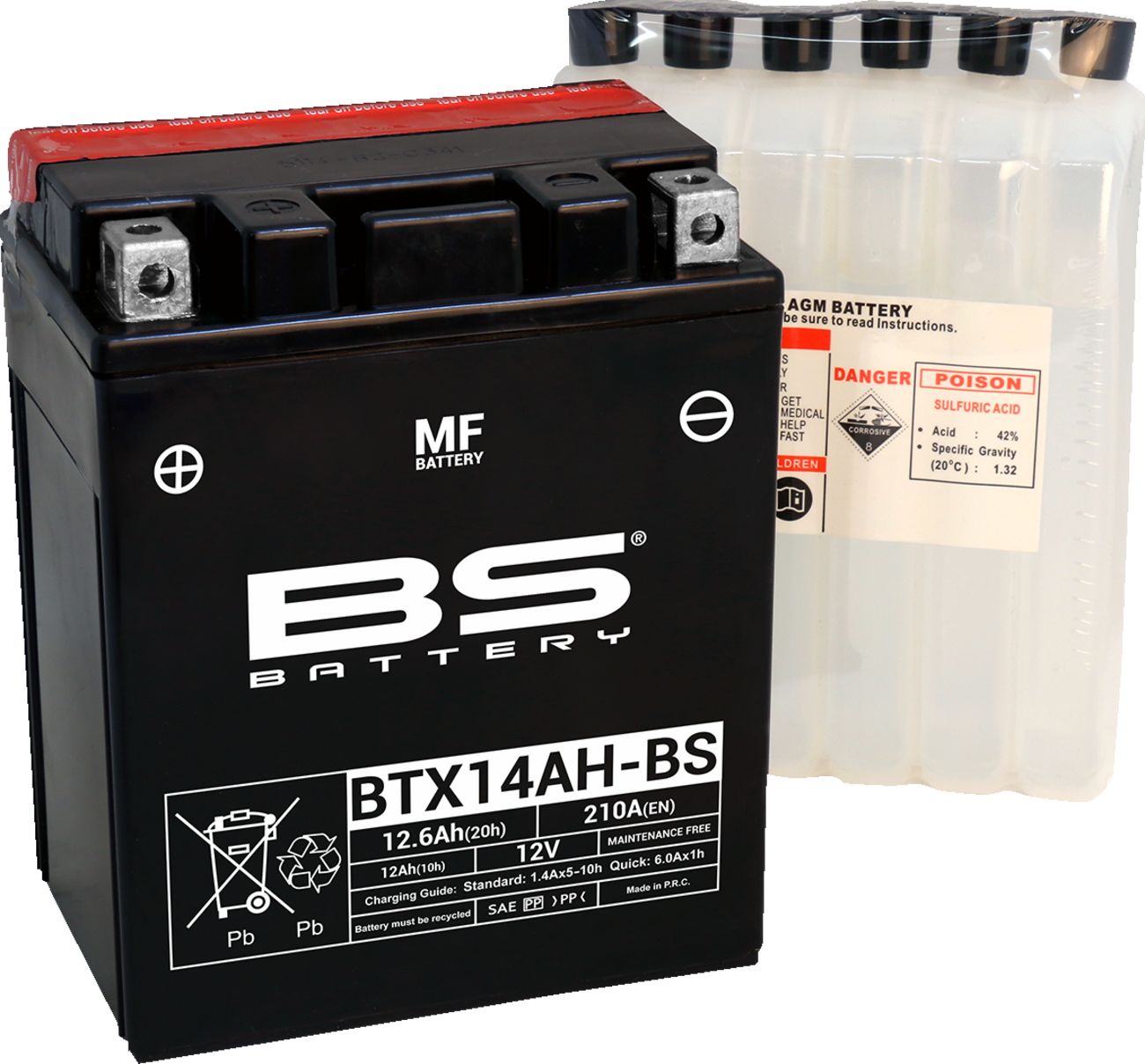 BS Battery Battery - BTX14AH-BS (YTX)