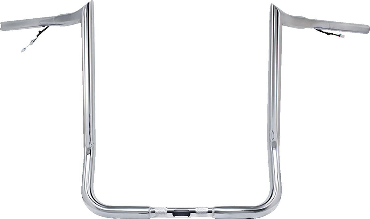 Paul Yaffe Bagger Nation Pre-Wired Handlebar - Monkey Bar - 14" - Chrome