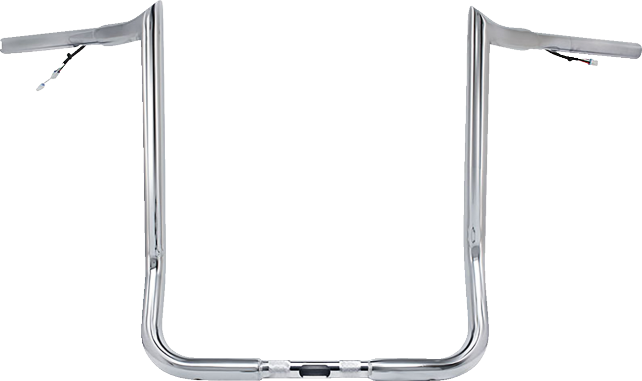 Paul Yaffe Bagger Nation Pre-Wired Handlebar - Monkey Bar - 14" - Chrome