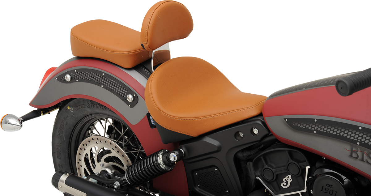 Drag Specialties Seats Sissy Bar Pad - Smooth - Brown - Scout/Scout Sixty '15-'22