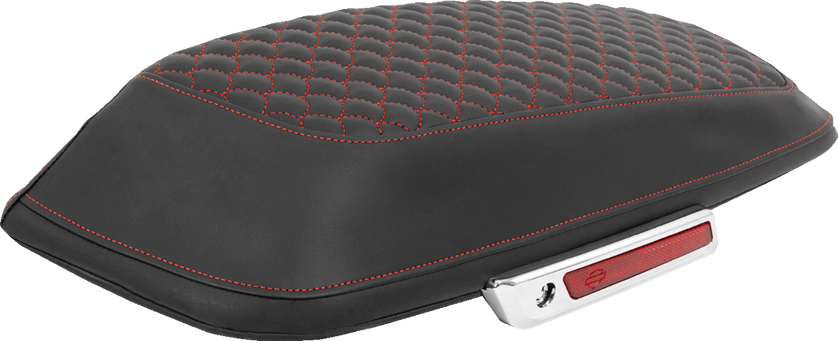 Saddlemen Saddlebag Lid Covers - Dragon Scale - Red Stitch - FLH/FLT '14-'25