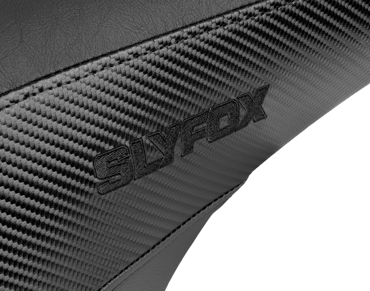 Slyfox Drifter Seat - Black Logo - Smooth Vinyl - Carbon Fiber - FL '08-'23