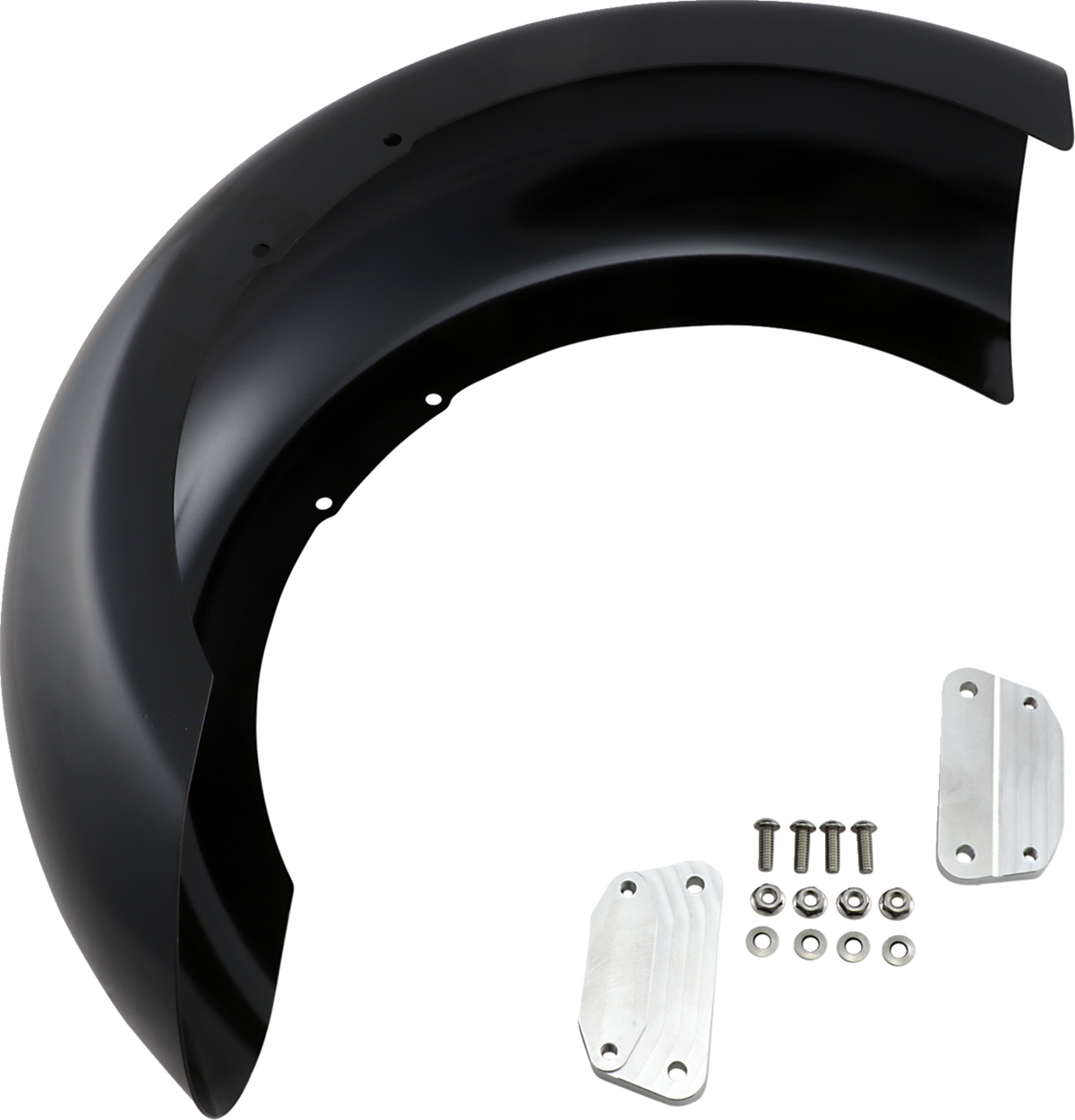 Klock Werks Slicer Front Fender - Black - 18" - HD Softail