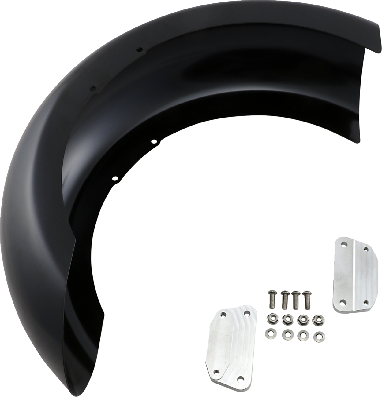 Klock Werks Slicer Front Fender - Black - 18" - HD Softail