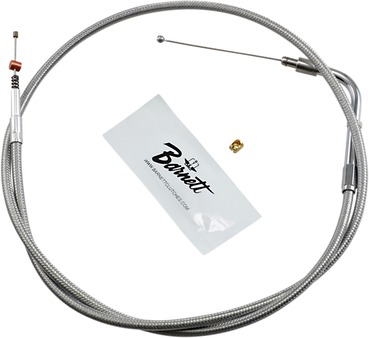 Barnett Stainless Steel Idle Cable - +6" - '01-'15 Softail