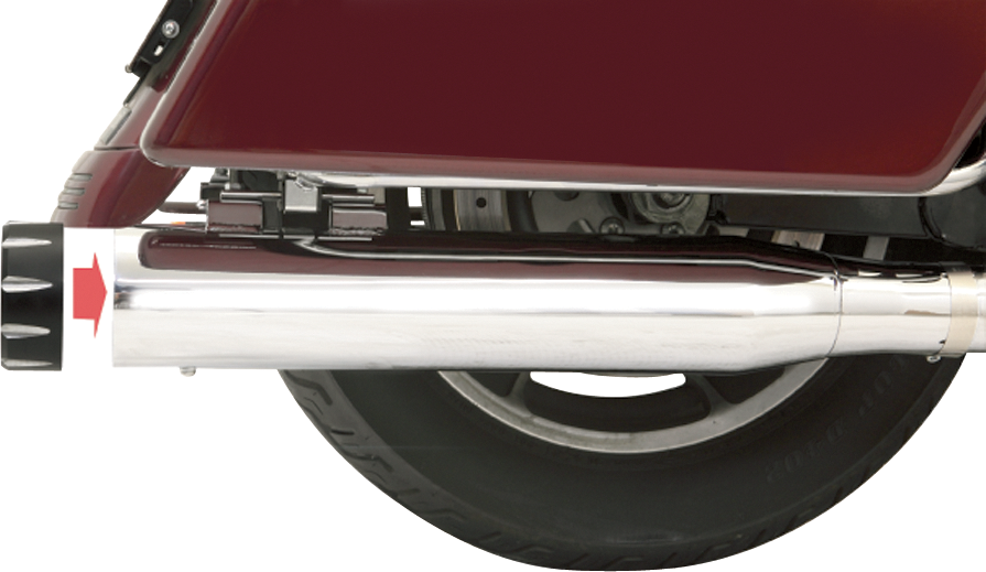 Bassani Xhaust 4" Quick Change Series Slip-On Mufflers - Chrome - FL '95-'16