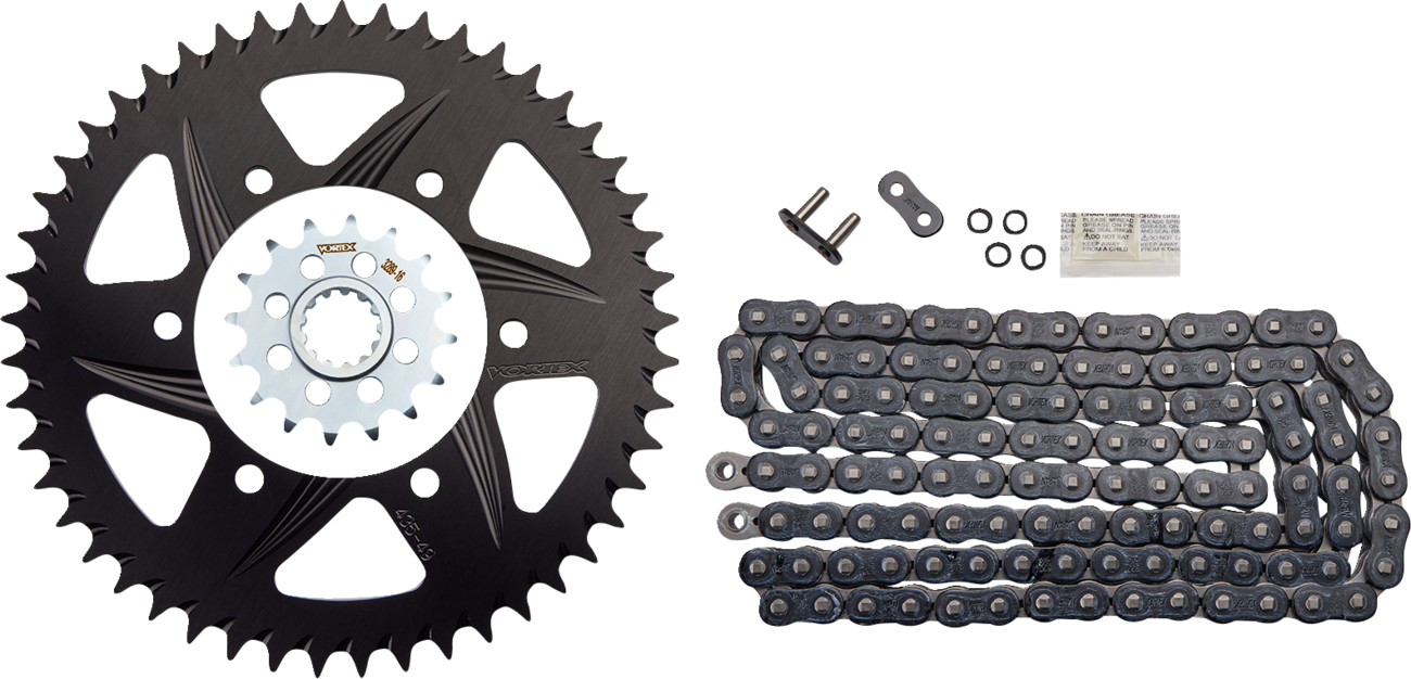 Vortex Chain And Sprocket Kit - HFRA - Black - Yamaha YZF-R1