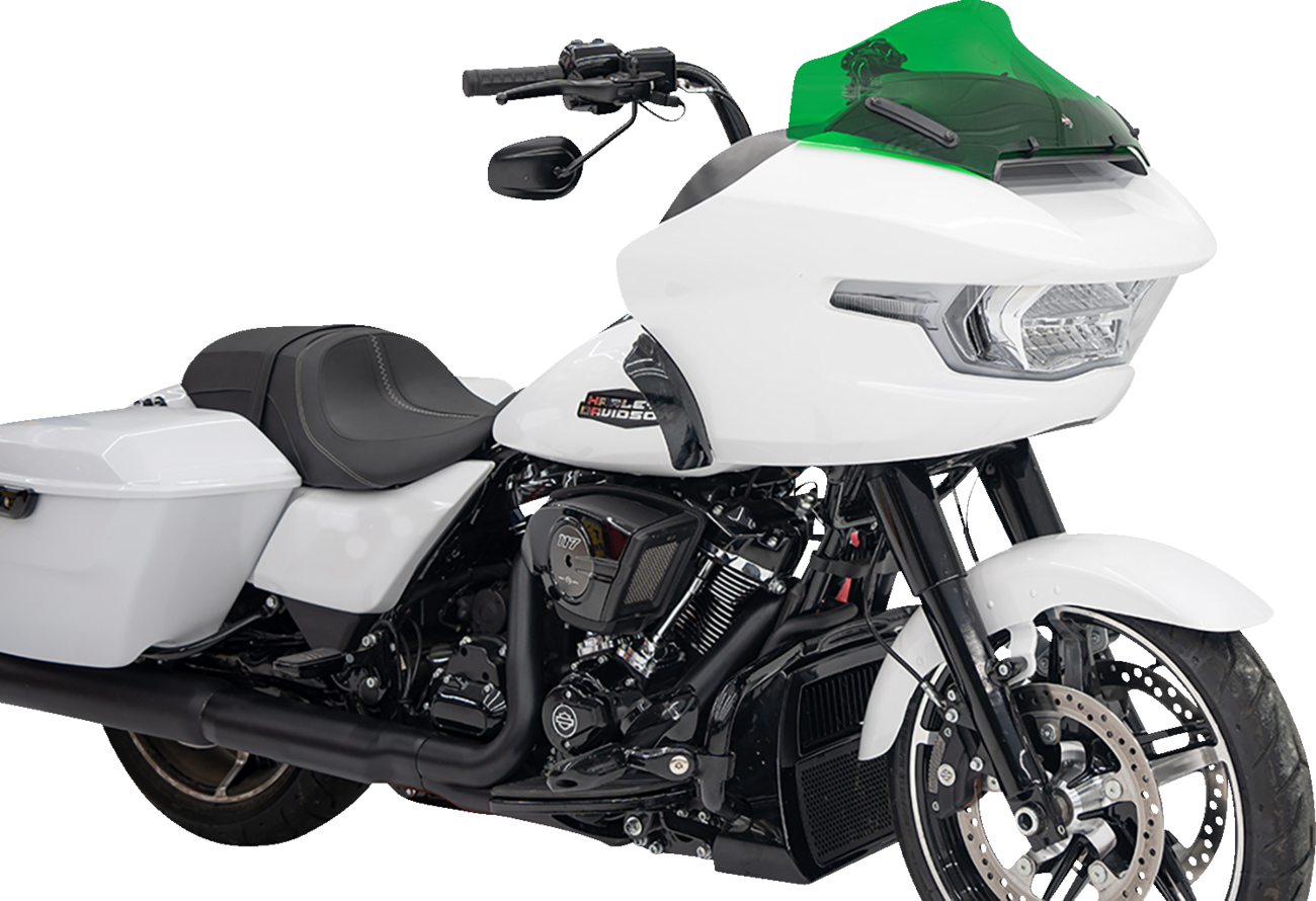 Klock Werks Kolor Flare® Windshield - 10" - Green - '23-'25 FLTRX
