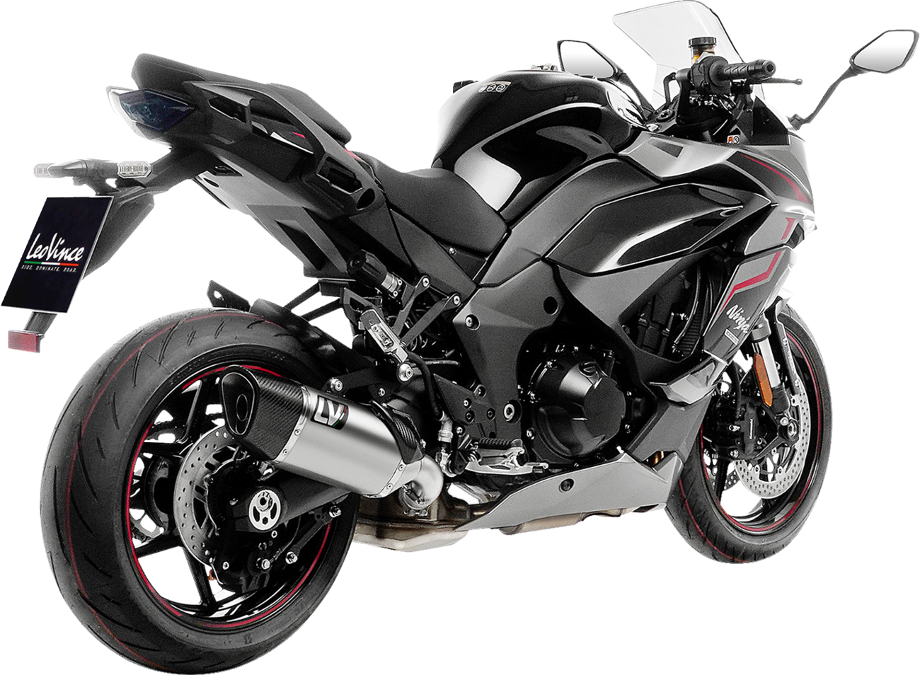 LeoVince LV-14 R Slip-On Muffler - Titanium - Kawasaki Ninja 1000