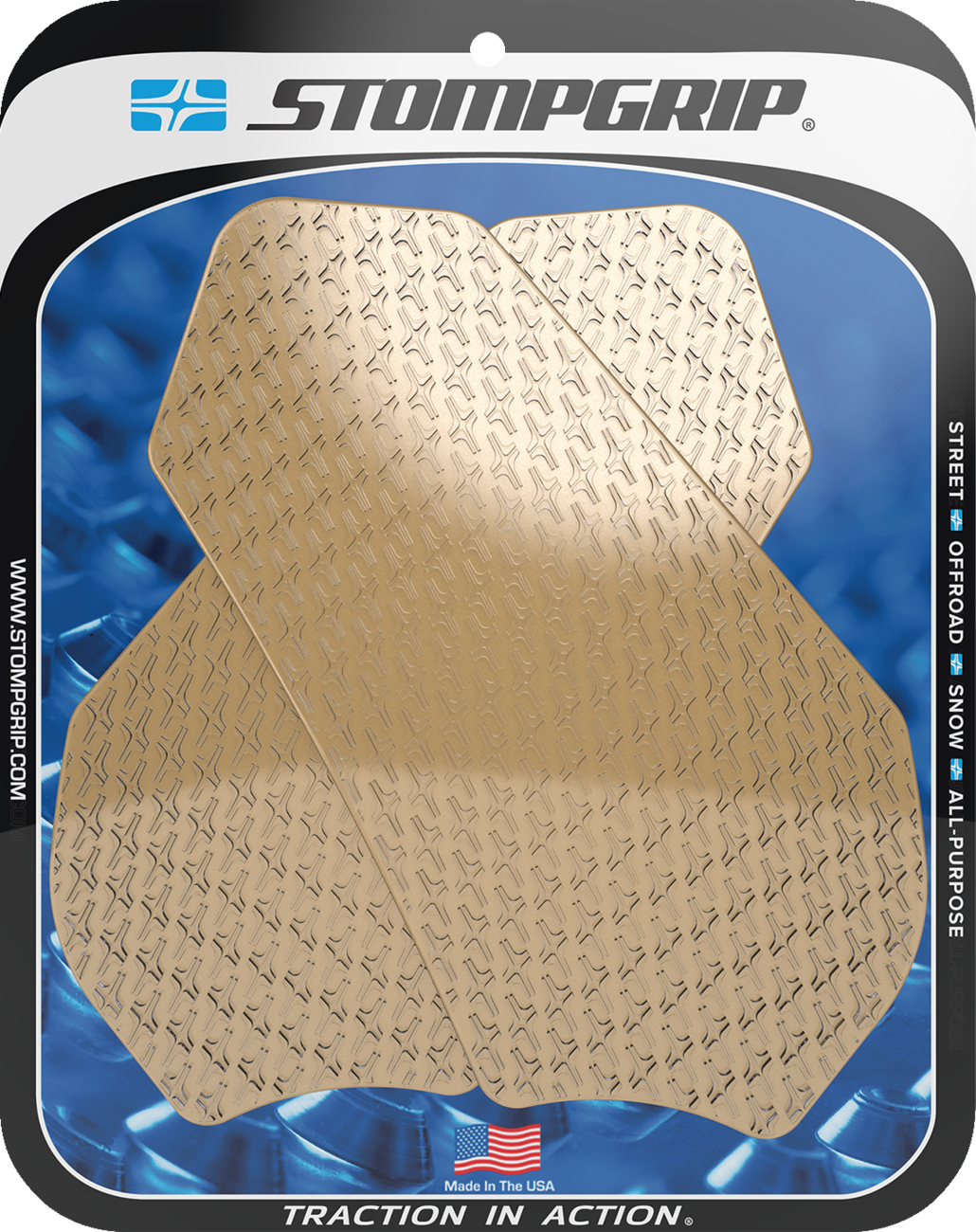 StompGrip Tank Grips - Icon - Clear - Suzuki - GS '11-'25
