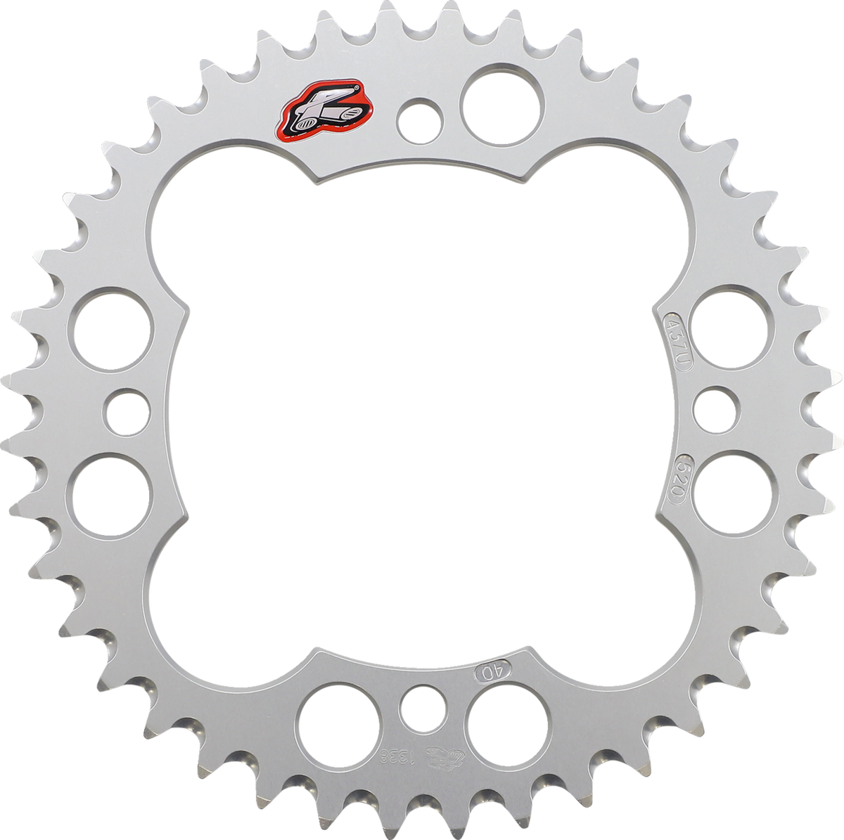 Renthal Rear Sprocket - Aluminum - 40 Tooth - Silver - Yamaha