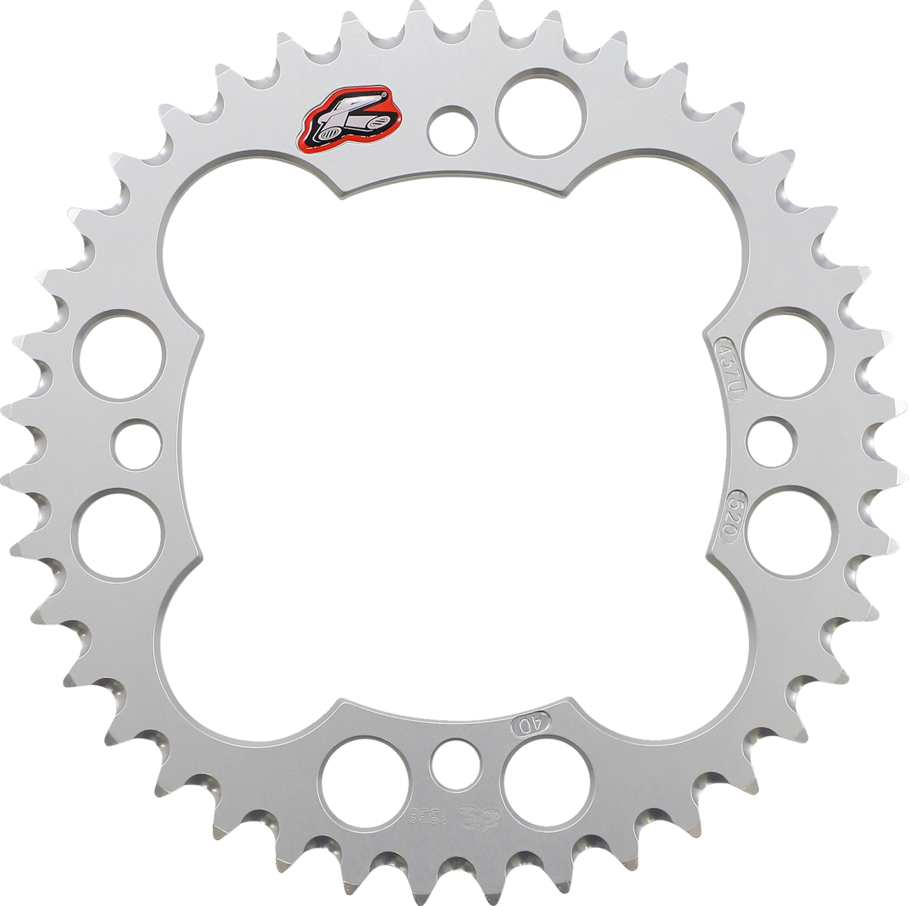 Renthal Rear Sprocket - Aluminum - 40 Tooth - Silver - Yamaha