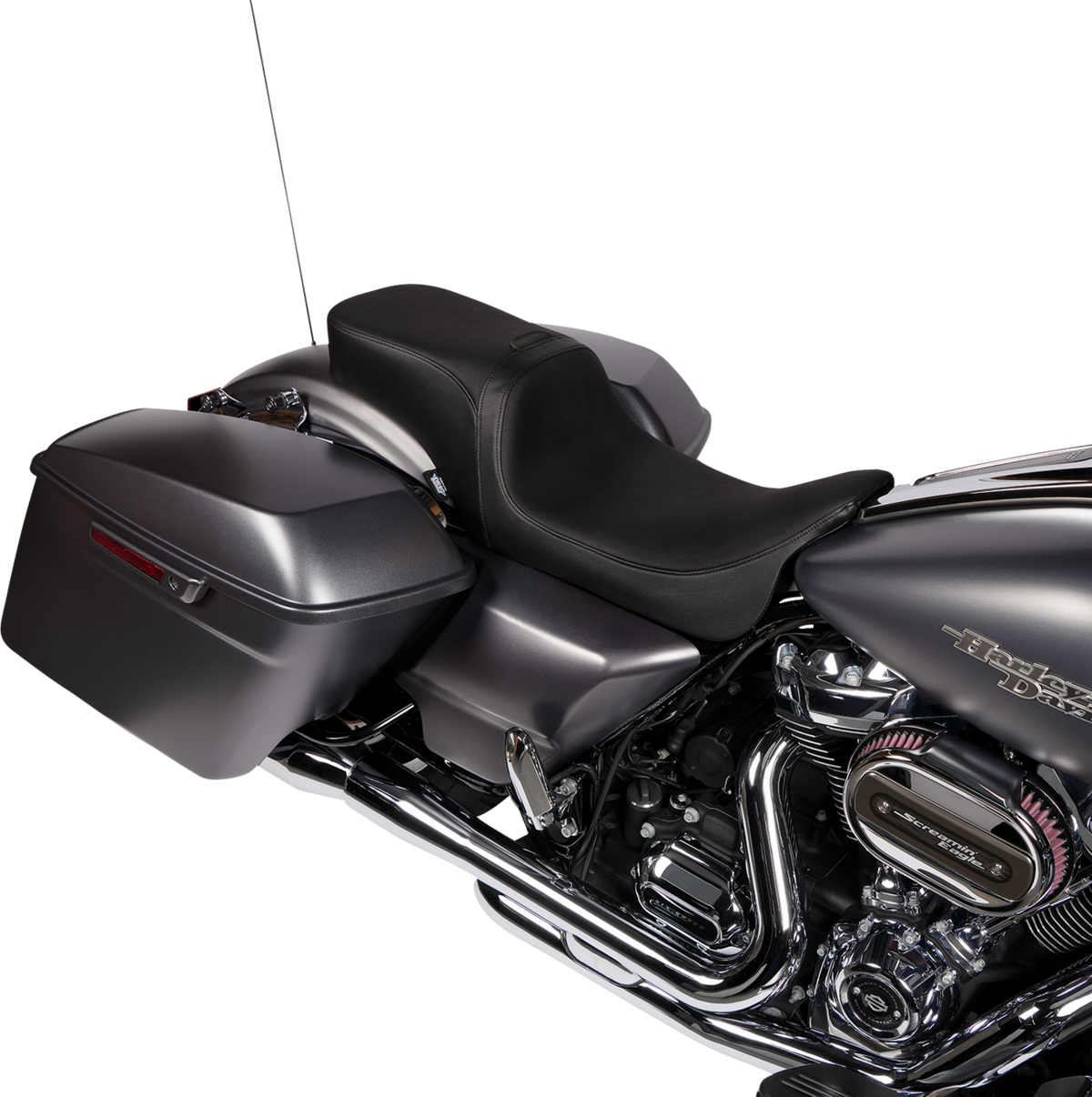 Drag Specialties Seats Predator 2-Up Seat - Vinyl - Smooth - W/O Backrest - FLH/FLTR '08-'24