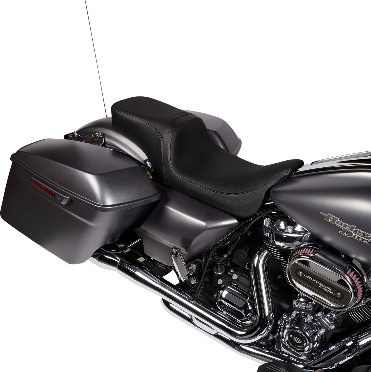 Drag Specialties Seats Predator 2-Up Seat - Vinyl - Smooth - W/O Backrest - FLH/FLTR '08-'24